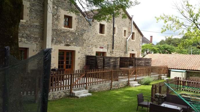 Our 3 gites, private patios for everyone and shared terrace garden to enjoy