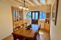 Trysor Holiday Cottage Dining Room coach door aspect.