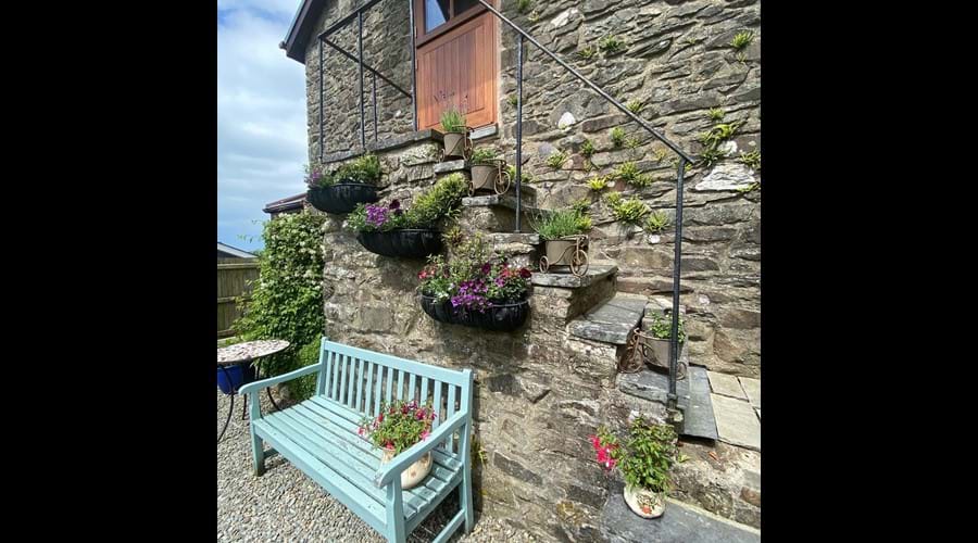Trysor Holiday Cottage bench perfect for relaxing...