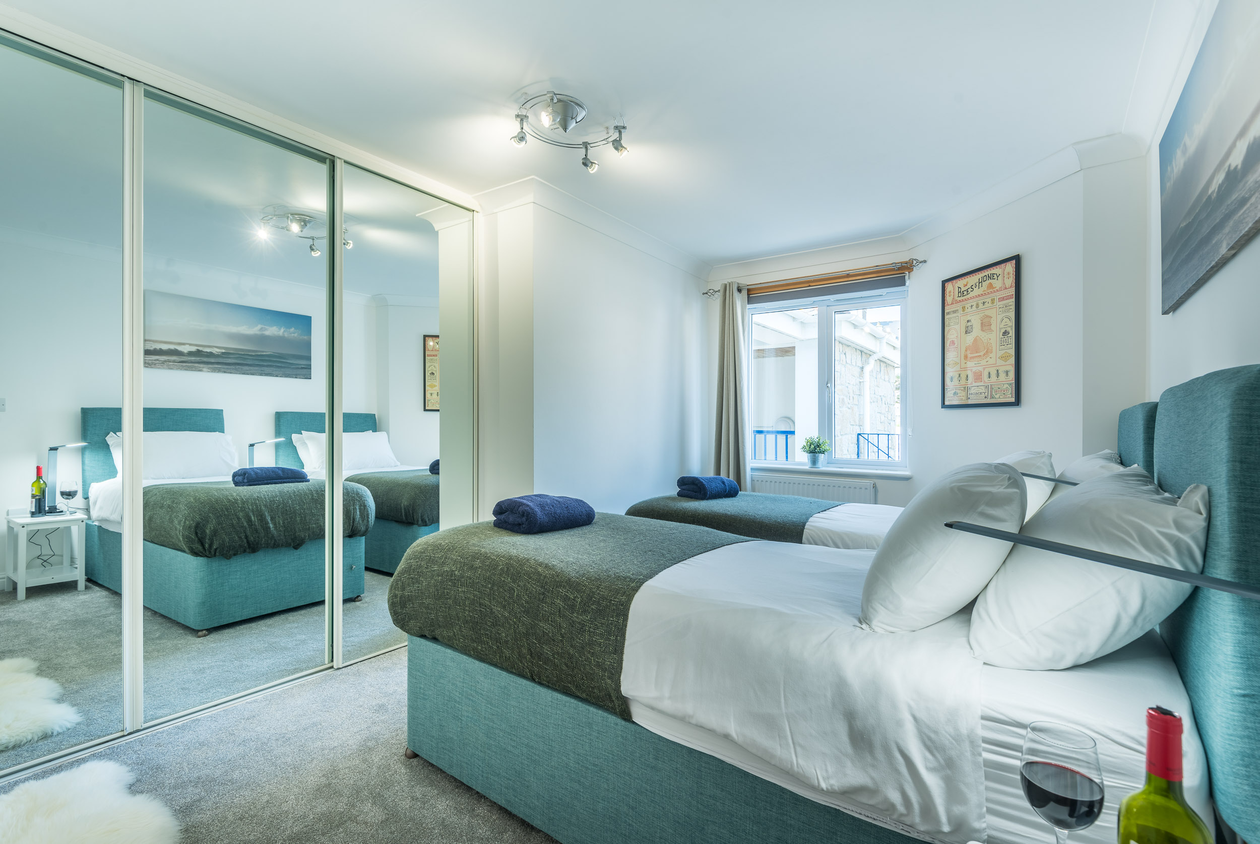 Choice of super king bed or twin beds for the second bedroom