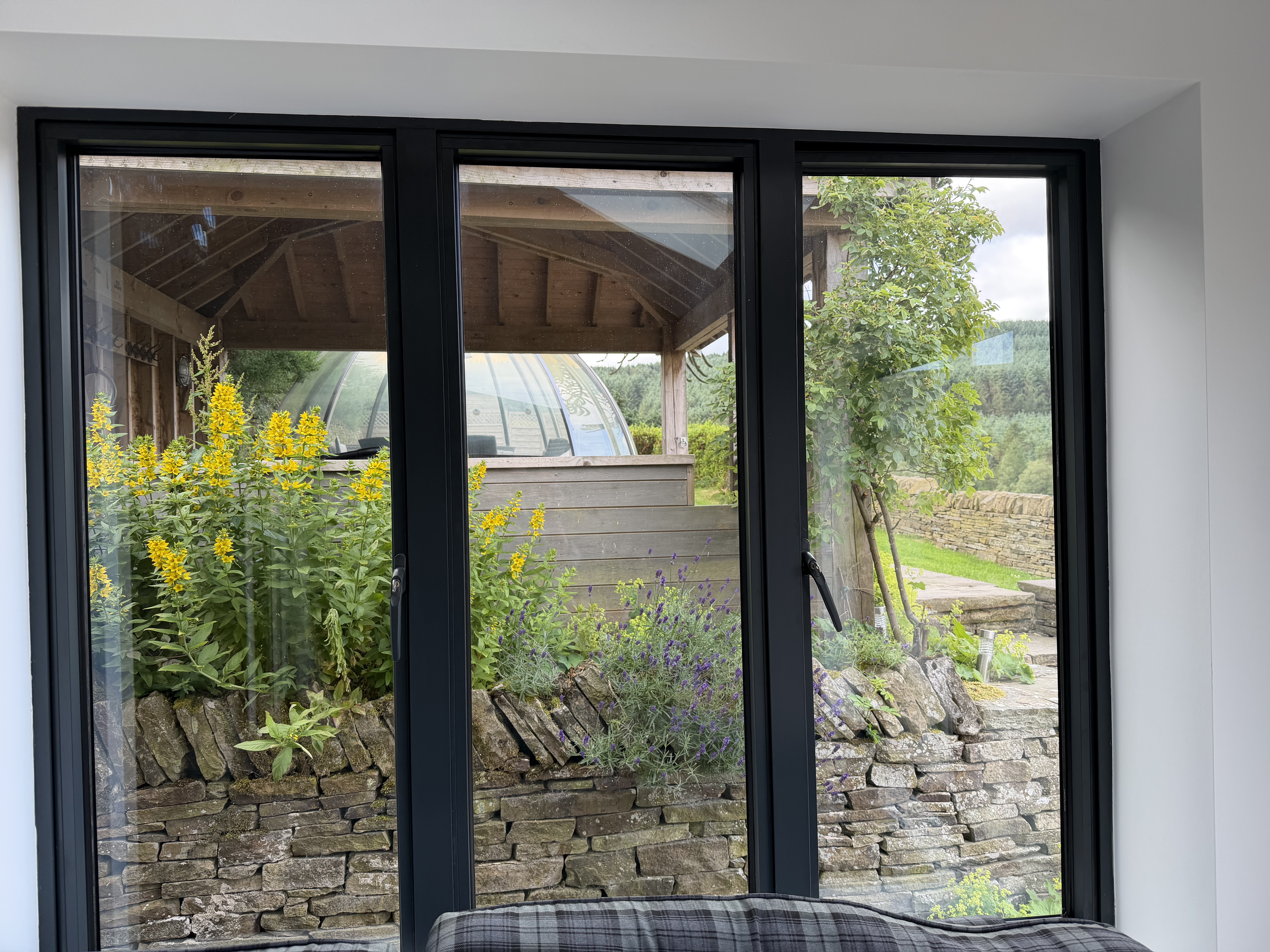 View of hot tub room from garden room