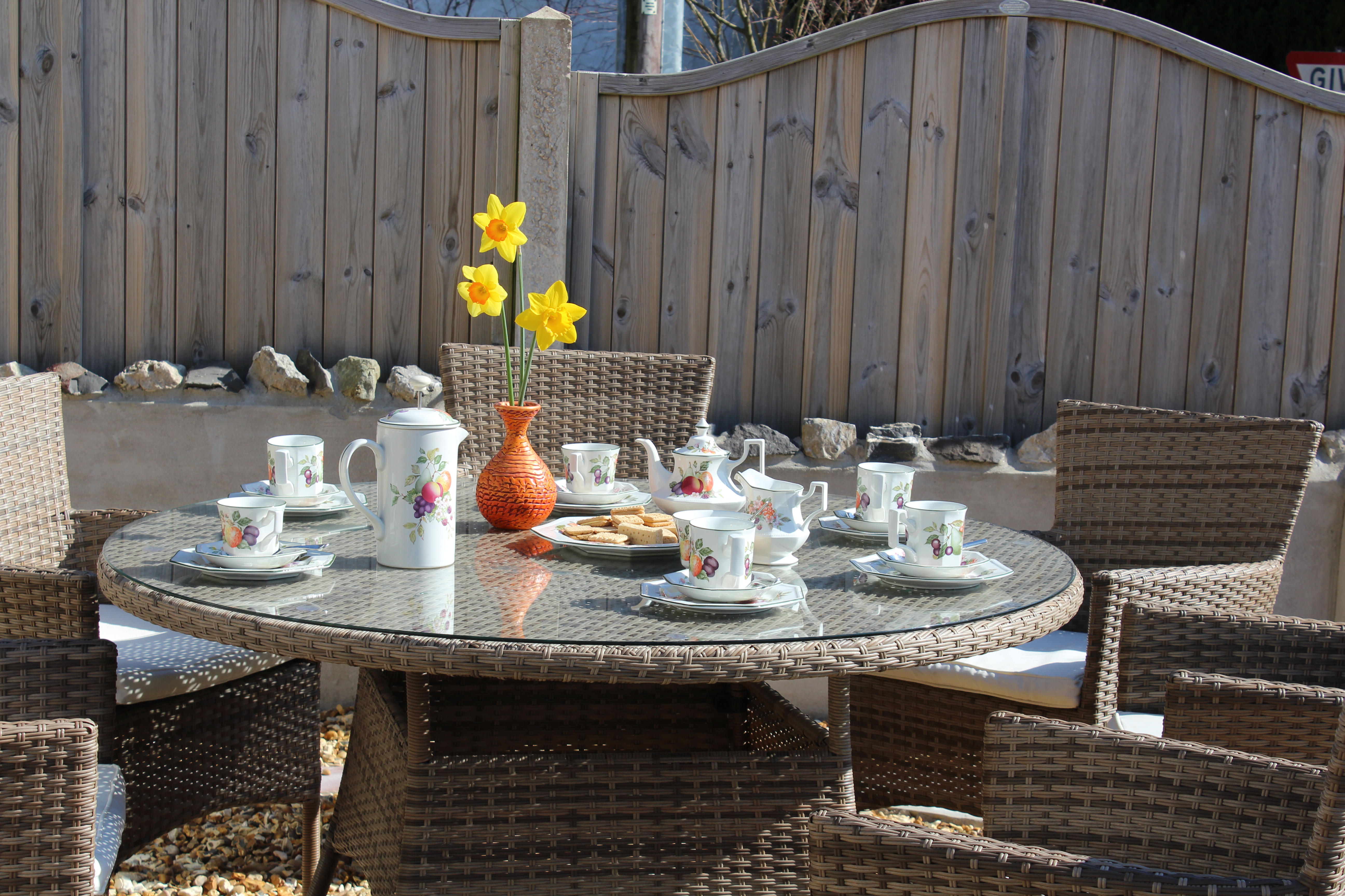 Close Up of the Outdoor Table