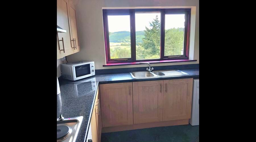 Kitchen with far-reaching views