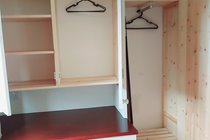 Double wardrobe and shelf storage in cosy double