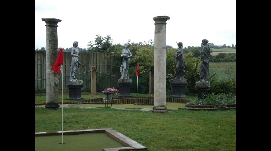 Get competitive with a fun round of minigolf at Wye Valley Miniature Golf - 5 mins walk away