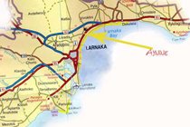 Just 300 metres from the sea at Larnaca Bay