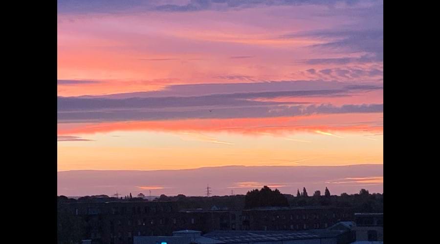 One of the many stunning sunrises from the dining room window