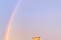 A rainbow over the Minster - taken from the kitchen at sunrise