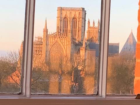 View of the Minster from the kitchen