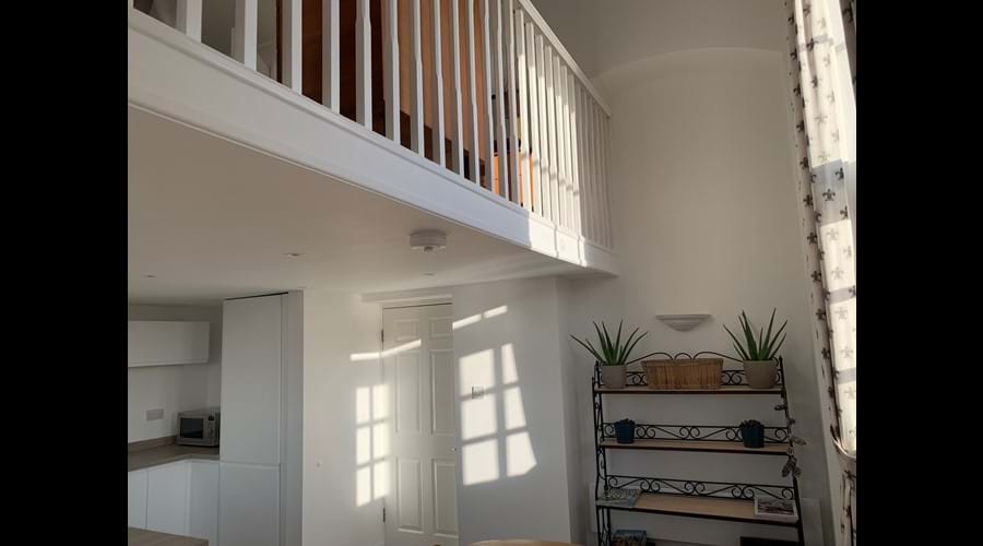 The mezannine balcony between the kitchen/diner and Minster bedroom above