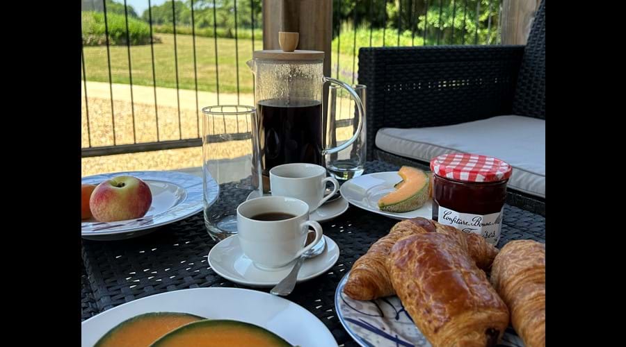 Or take breakfast outside whilst watching the wildlife from the shade of the loggia