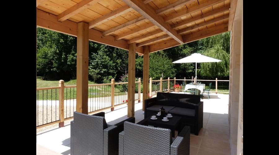 Shaded loggia to shield from the heat of the sun, while enjoying mid morning coffee