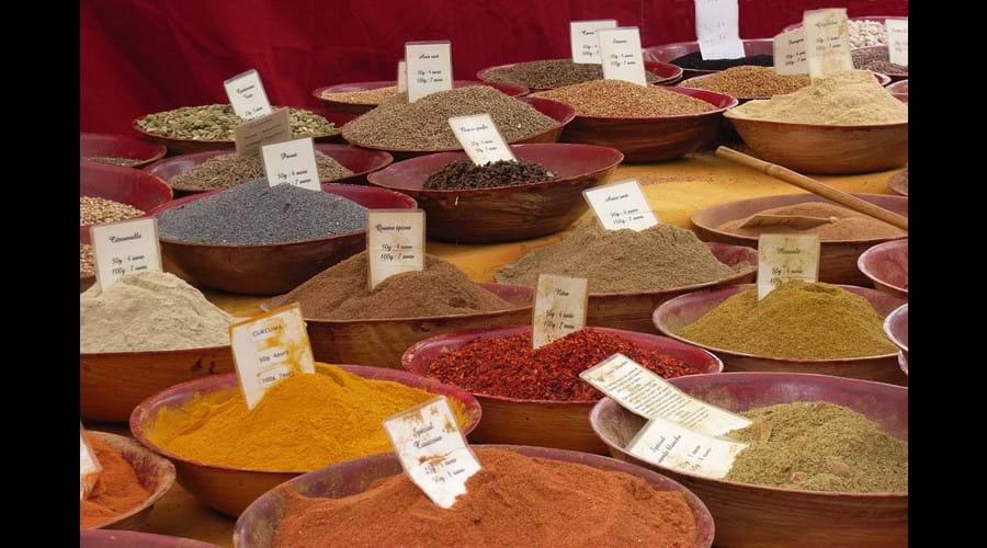 Wonderful spices to suit every culinary taste at a nearby market