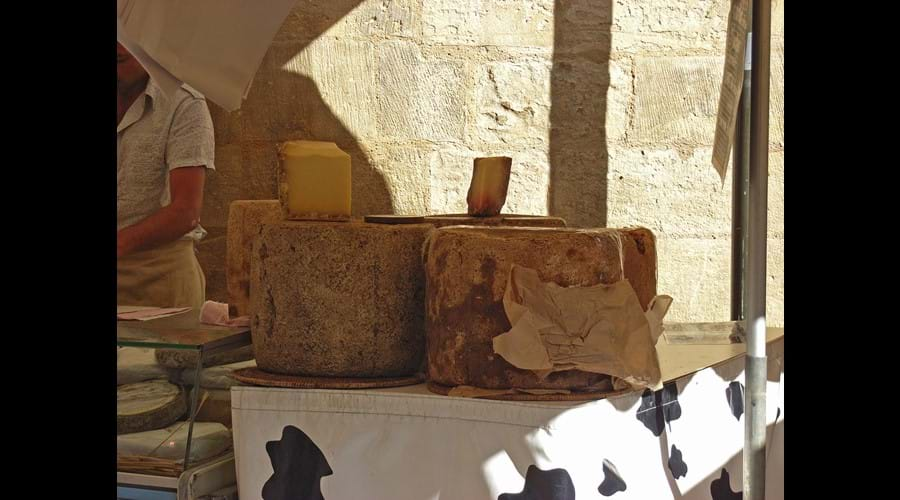 And gorgeous cheeses to buy and taste at the market too, as well as much smaller ones of course