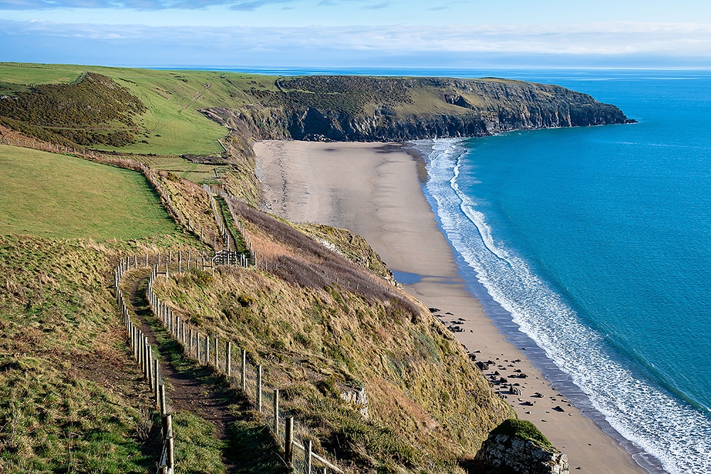 Porth Ceriad just a short walk away