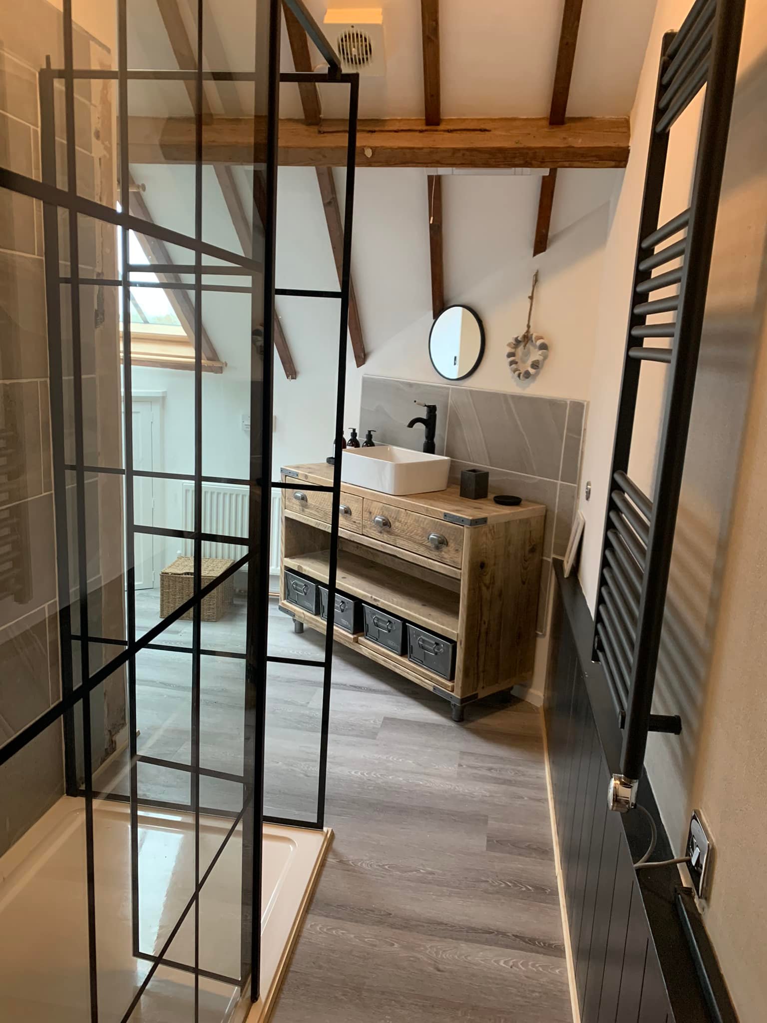 Large walk in shower