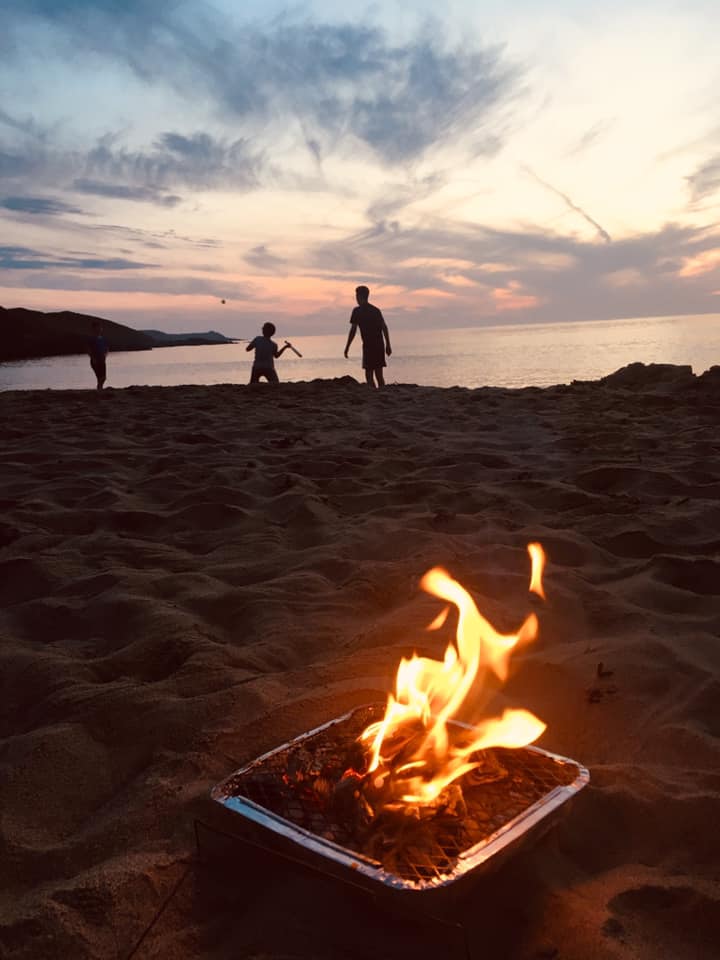 Always a beach barbeque and cricket