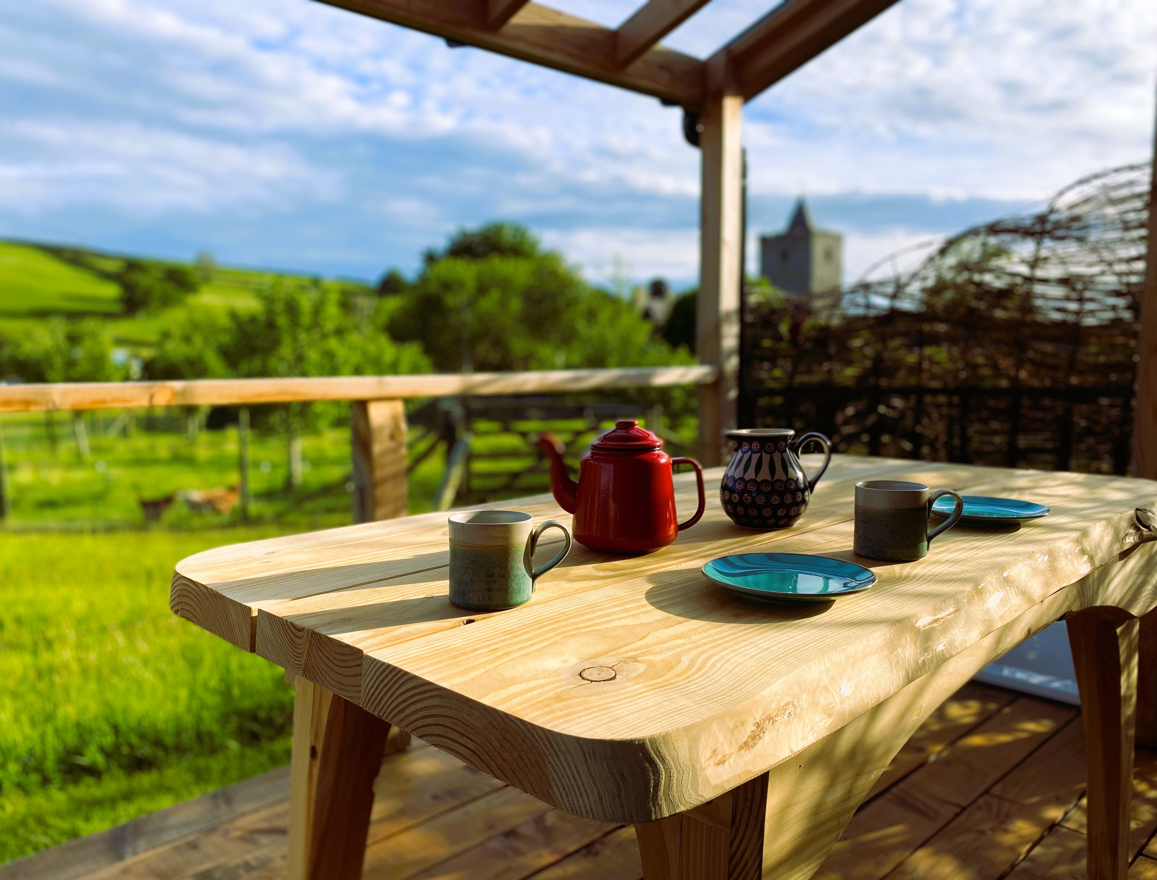 Tea time on the deck