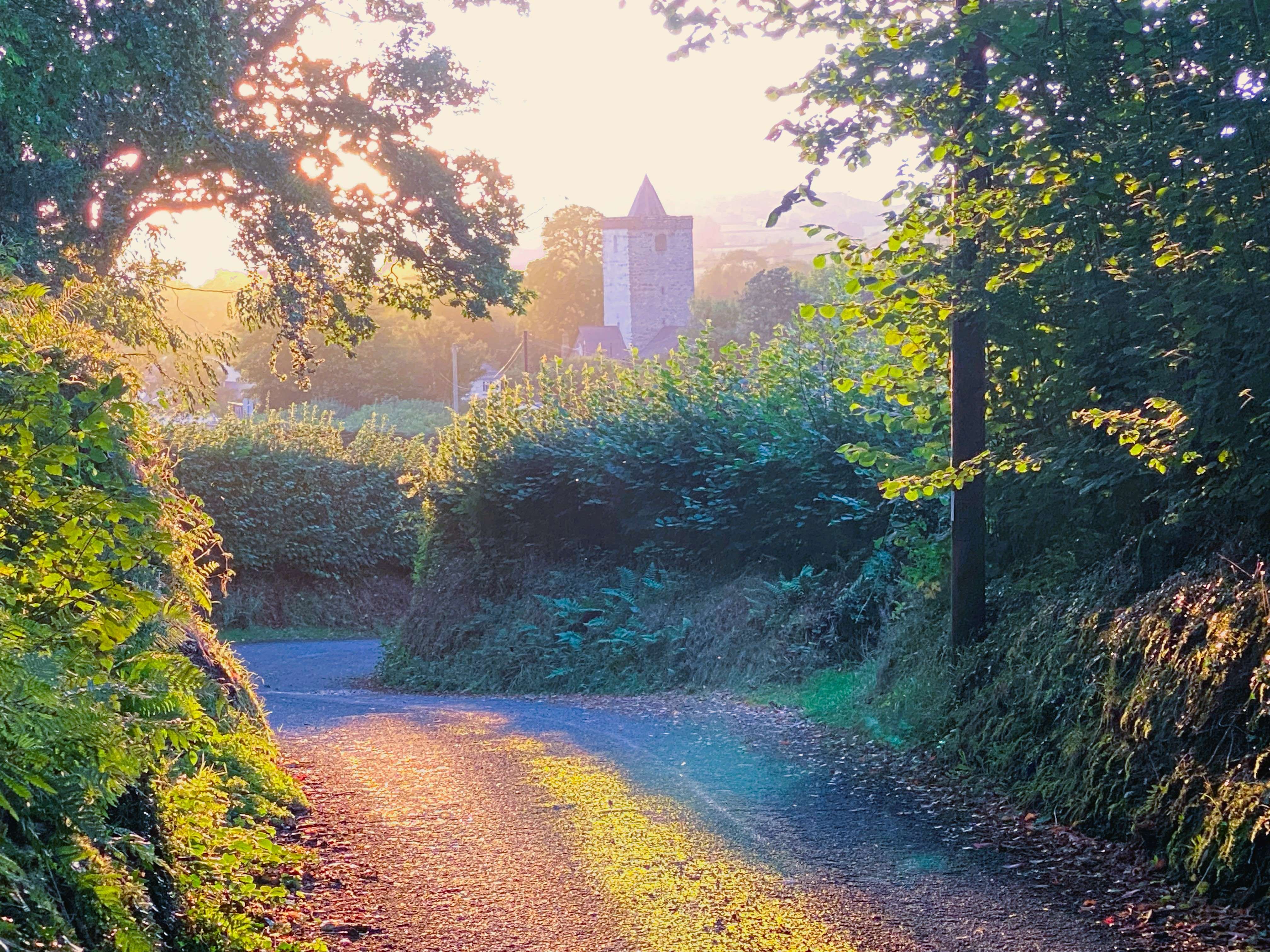 View of church from lane