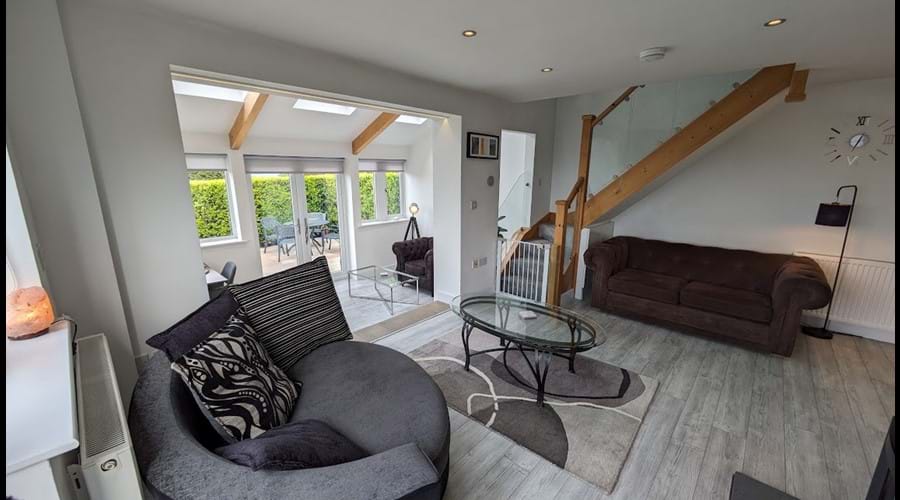 Open Plan Living Room With Smart TV