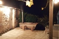 Scandi wood fired hot tub