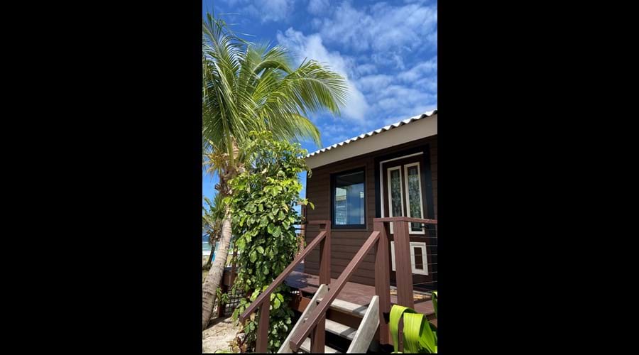 Entrance to West Wing Apartment and private deck Waves Beach House