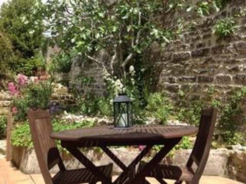 Terrace in front of the cottage