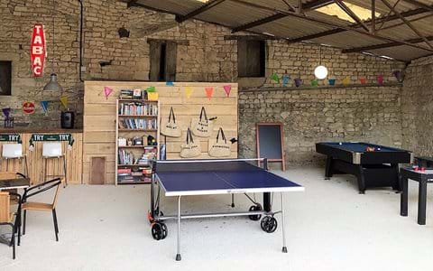 games Barn, with pool, ping pong, table football and more