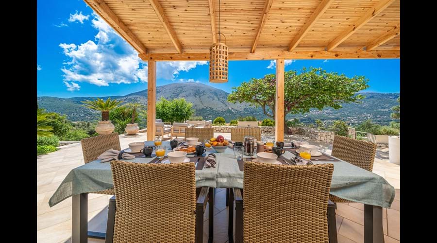 breakfast on the patio under the veranda Photo
