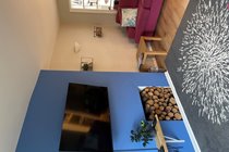 Front Room with log display