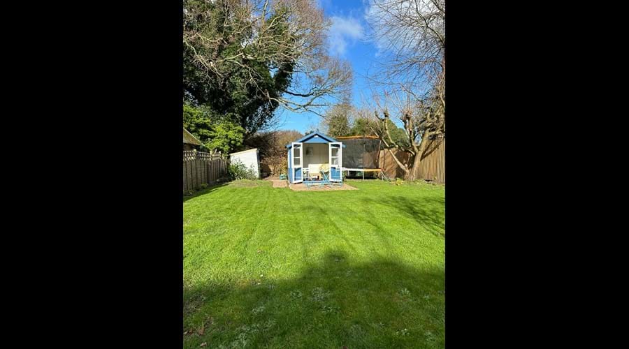 Back lawn on sunny winters day