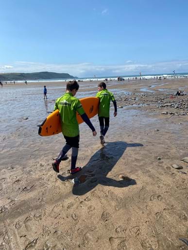 Surf Lesson at Widemouth Beach