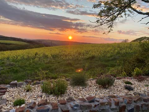 VIEW FROM COOMBE VALLEY VIEW LODGE 