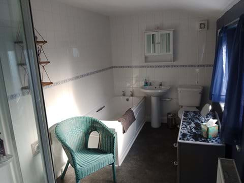 Bathroom with separate shower