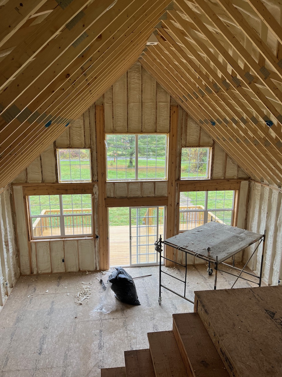 Spray foam insulation