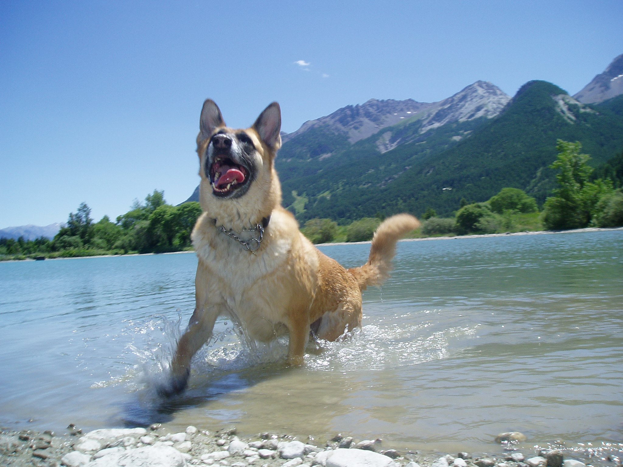 Meg in the Lake at Le Casset
