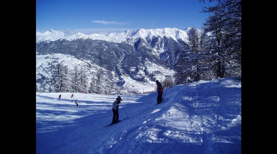 The pistes above Monetier. 