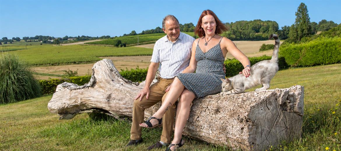 The owners of Chatenet Holiday Gîtes enjoying the countryside