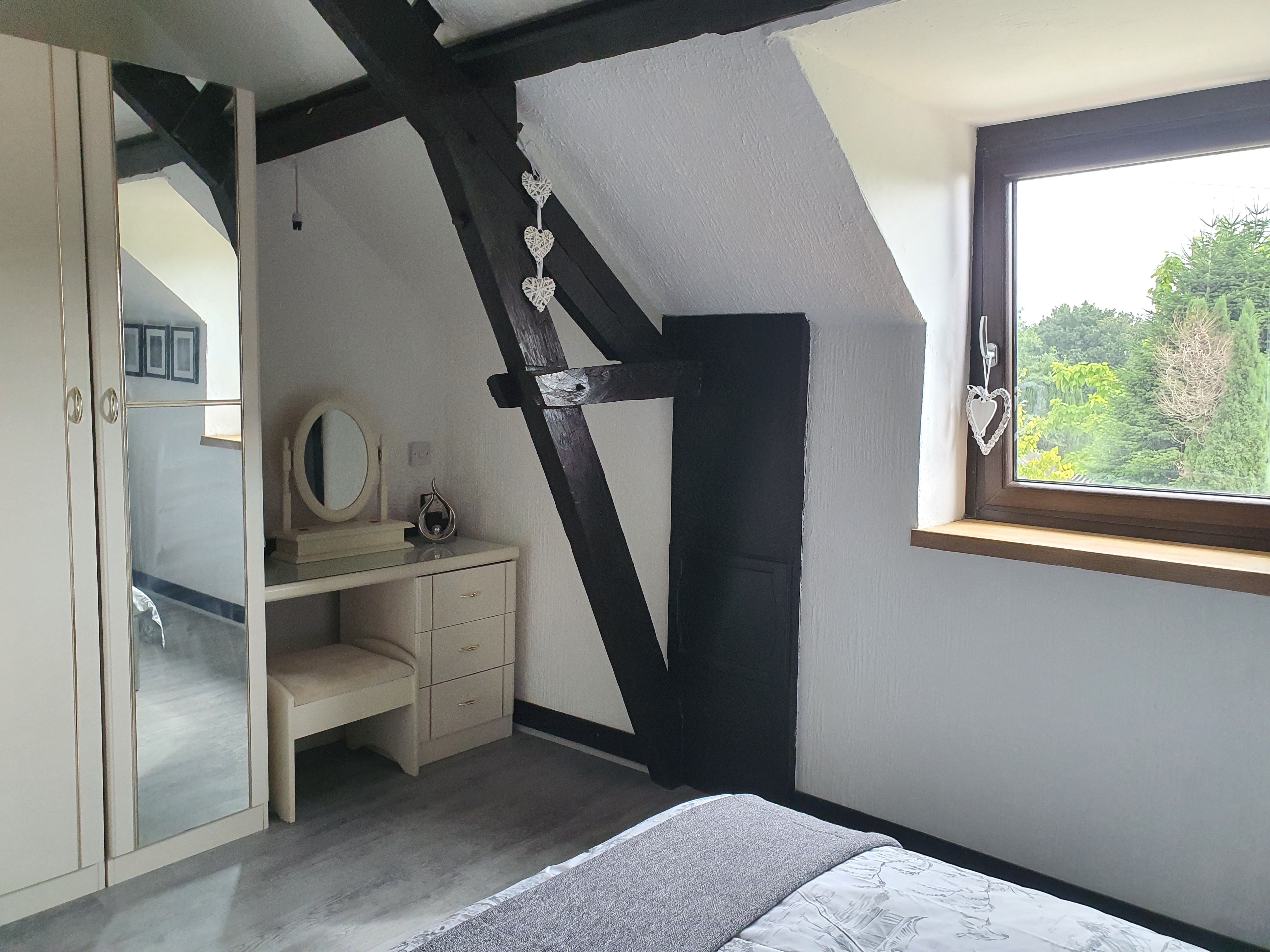 Master bedroom with large double bed