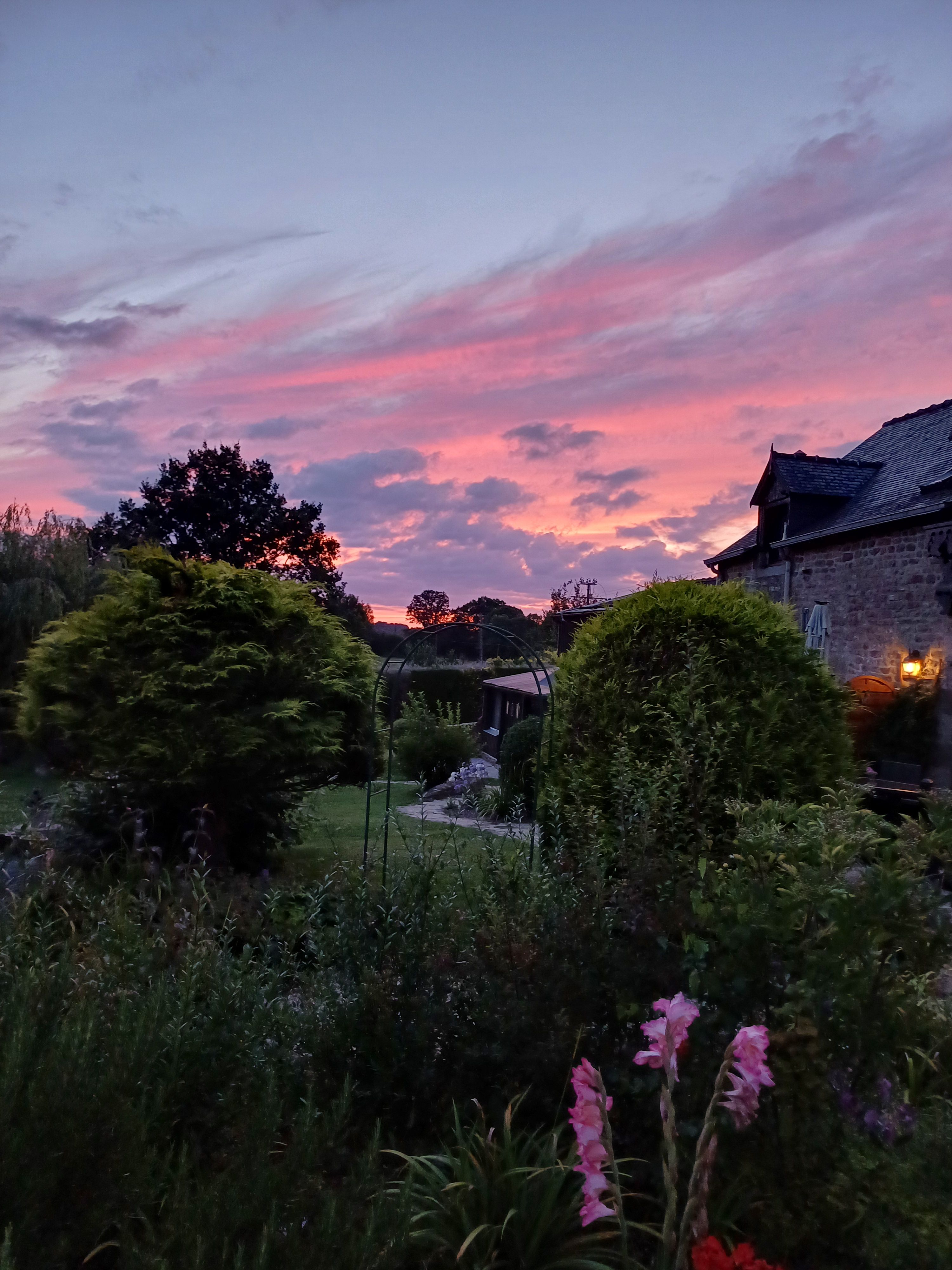 Sunset at La Goderie Gites