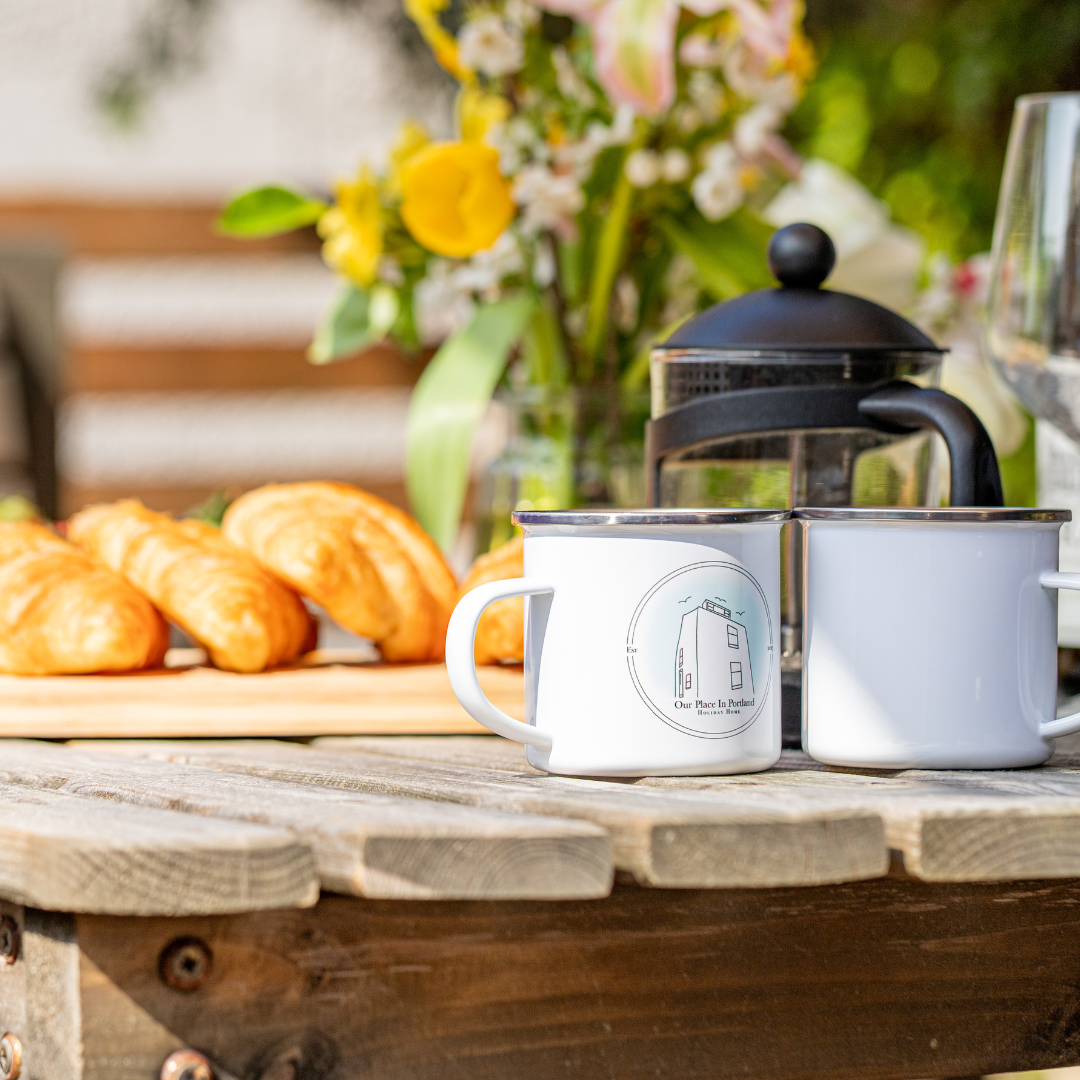 Outdoor space for morning coffee or evening drinks by the coast