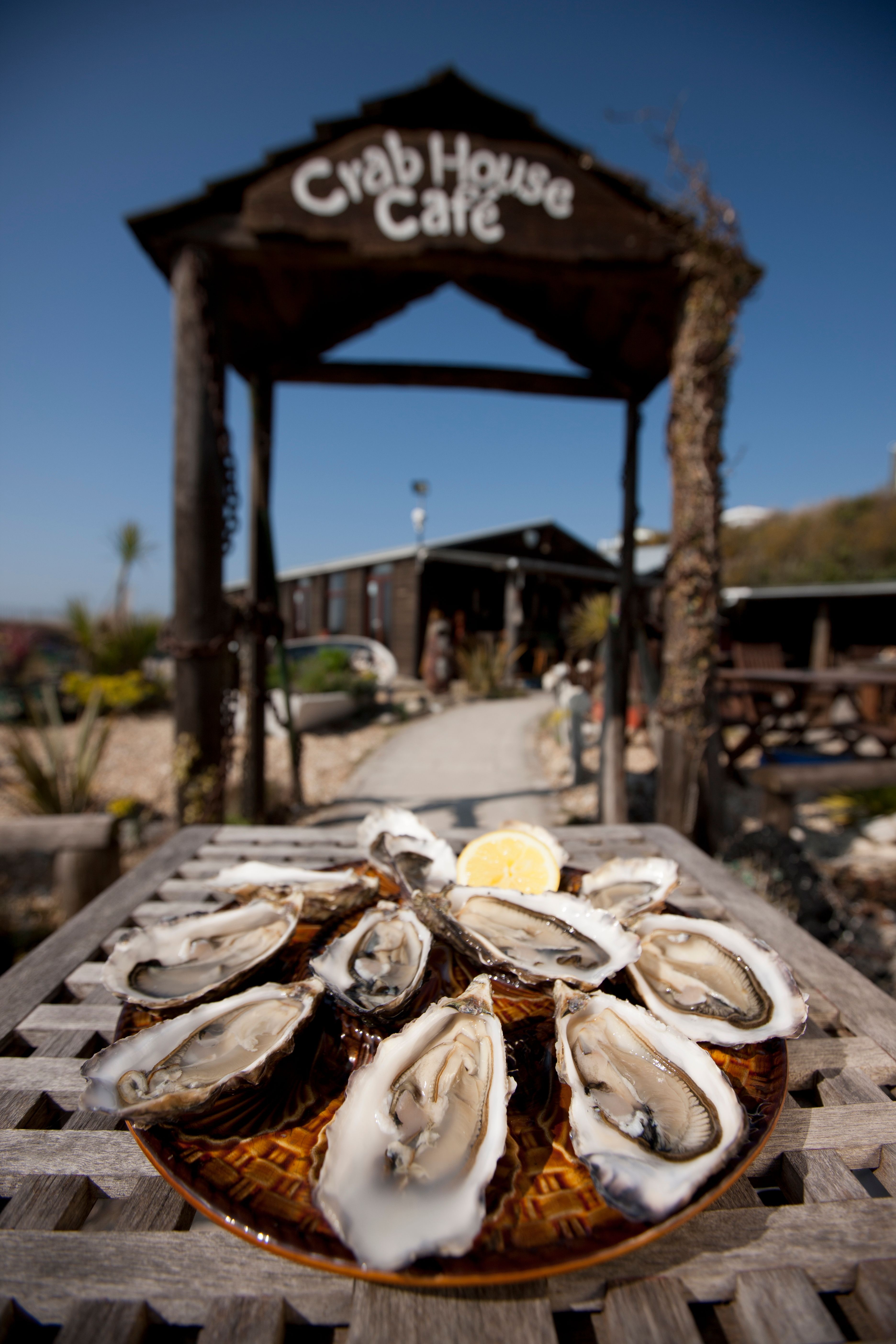 Local favourite, the Crab House Café close to our holiday rental on the Isle of Portland