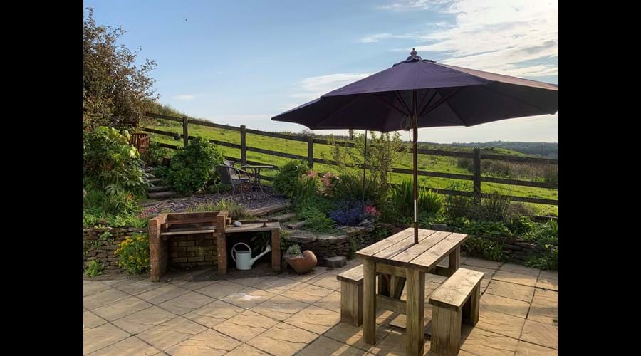 Enclosed, private garden with stunning views