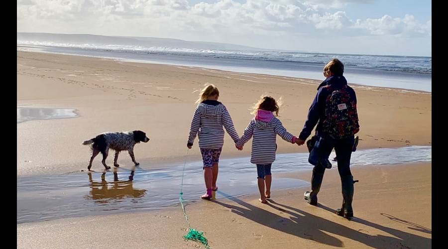 Beach walks at Sandymouth
