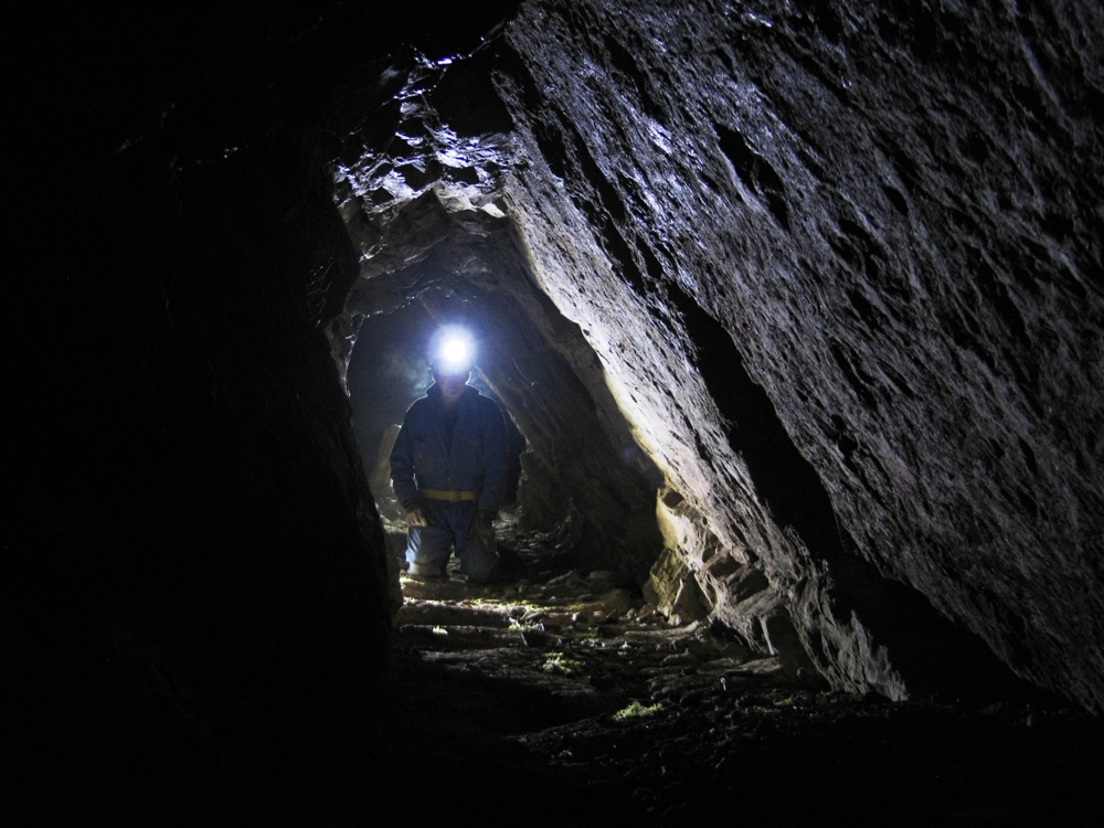 Underneath the Derbyshire Dales, there are many old lead mines...