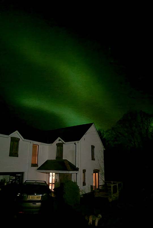 The Northern Lights above Ty Nant Tresaith