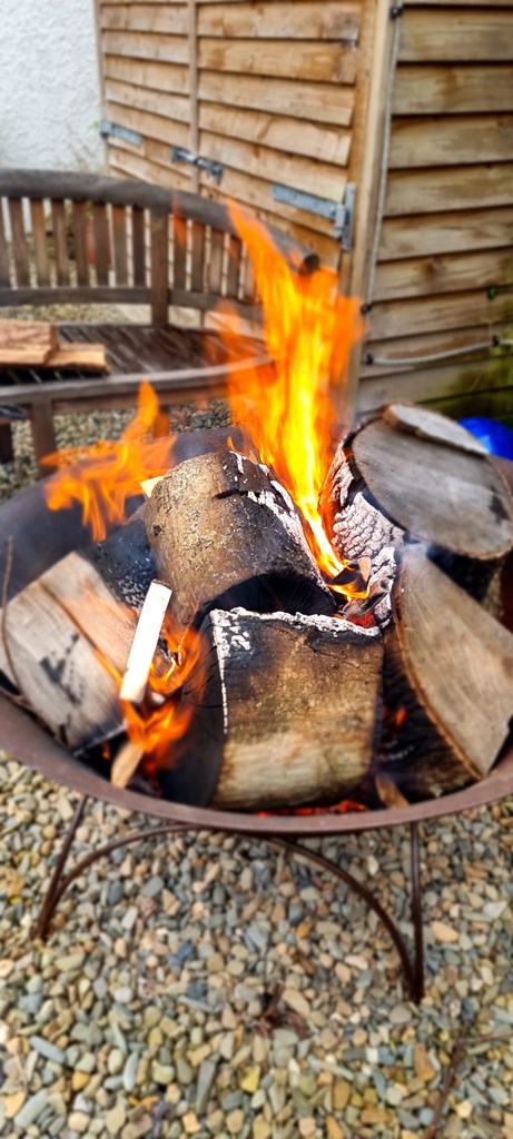 Fire Pit Fire Bowl at Ty Nant Tresaith