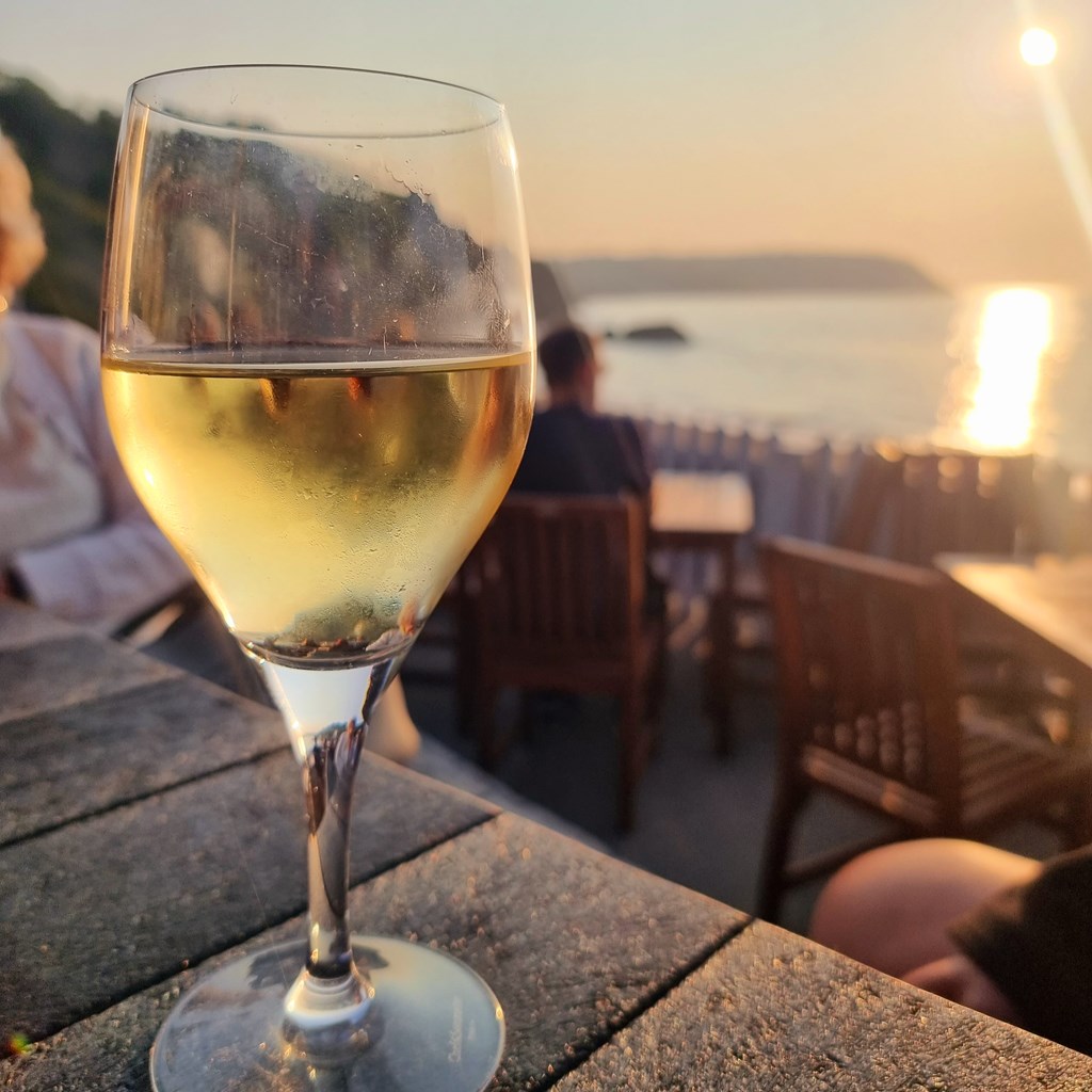 Sunset cocktails at The Ship Inn Tresaith Ceredigion