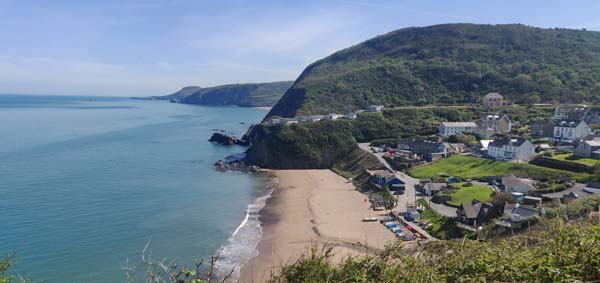 Tresaith Beach from the Wales Coast Path