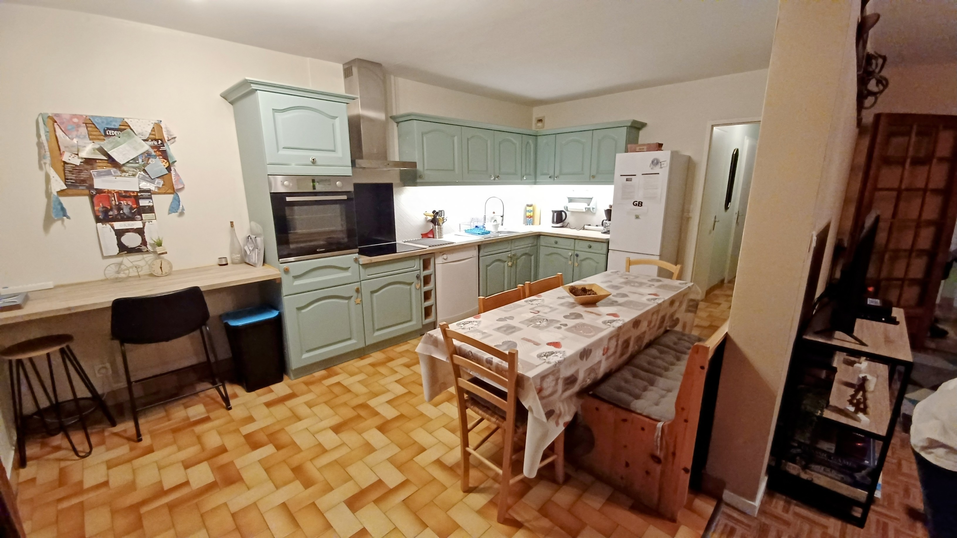 Kitchen open to Lounge